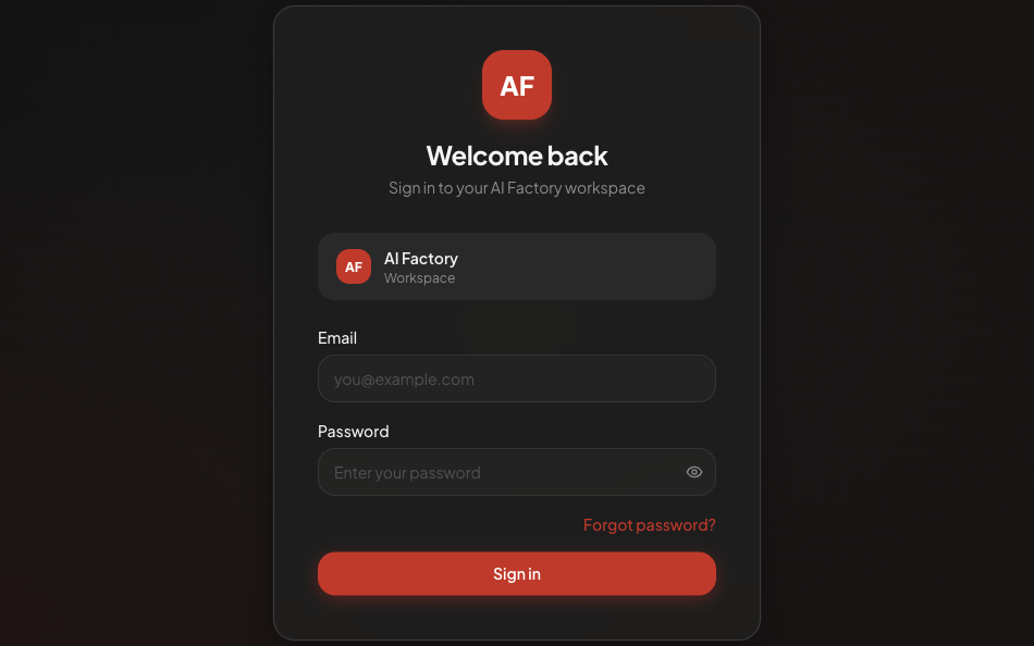 AI Factory CRM — detail
